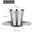 thumbnail image 2 of Tazas de café expreso de acero inoxidable - Tazas con aislamiento de doble pared Tazas de café Demitasse Taza para beber, beber café, beber bebidas (acero inoxidable), 2 of 6