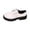White, variant on Womens Chunky Platform Loafers Closed Round Toe Lace Up Casual Comfort Business Work Office Dress Shoes, White Size 6