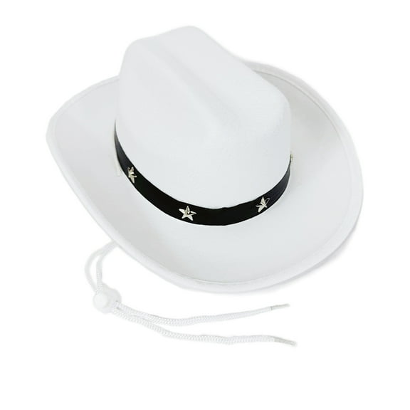 Yauxim Cowboy Hat Kids Western Pork Pie Hat With Star Studs Adjustable Strap For Ages 3-12 Outdoor And Party Wear