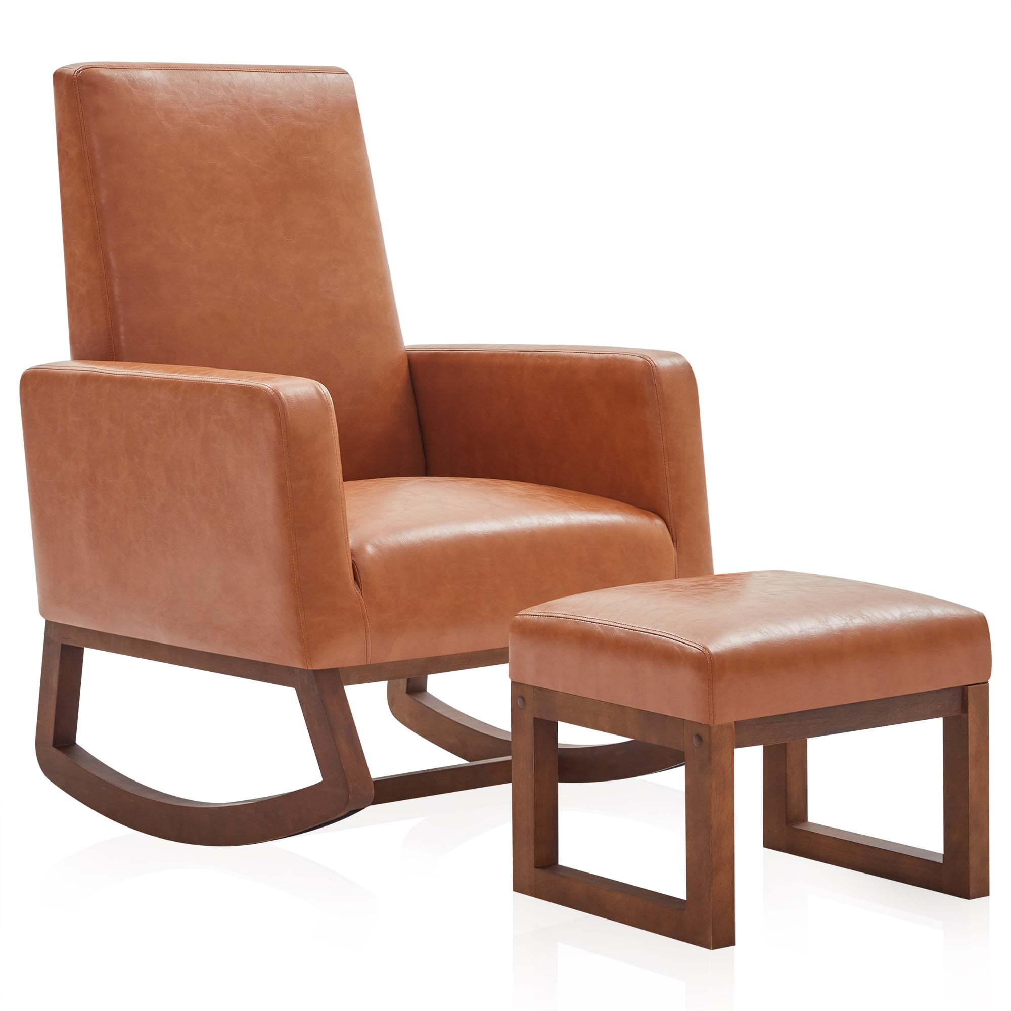 modern rocking chair with ottoman