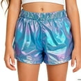 thumbnail image 1 of Girls Stage Performance Shorts Dance Wear Glitter Shiny Metallic Costume Bottom For Party Outfit And Festive Celebration Apparel, 1 of 4