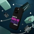 thumbnail image 3 of DistinctInk MagSafe Tough Case for Apple iPhone 15 Pro Max (6.7" Screen) - Wake Up Make Up Party Repeat - Tempered Glass Back, 3 of 6