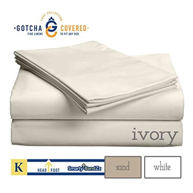 Gotcha Covered Luxe Bed Sheet Set Low Profile, Sand - Queen