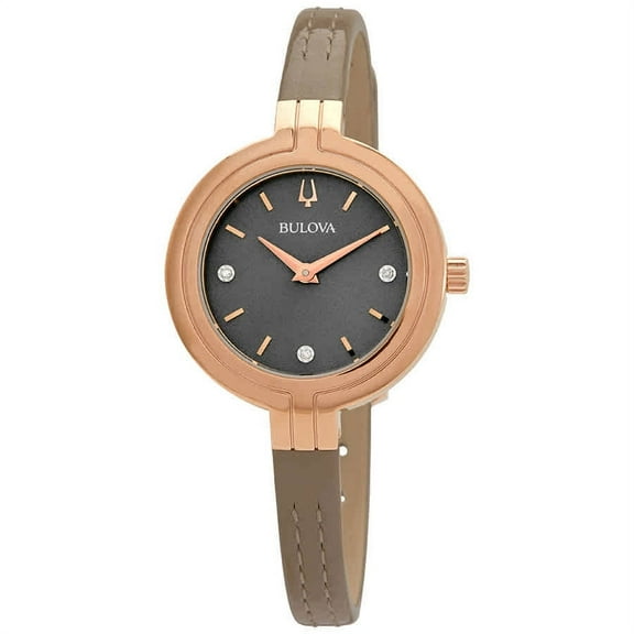 Bulova Rhapsody Quartz Leather Ladies Watch