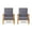 Teak/Dark Gray, variant on GDF Studio Youssef Outdoor Acacia Wood Club Chairs with Cushions, Set of 2, Teak and Dark Gray