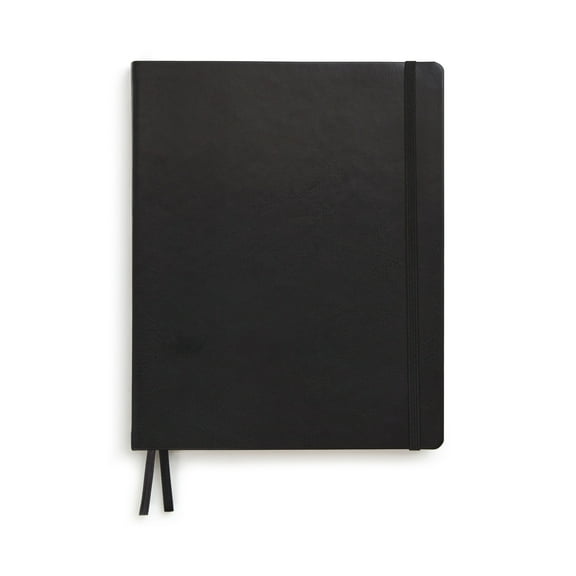 Staples TRU RED Large Flexible Cover Dotted Journal Black (TR54776)