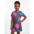 thumbnail image 4 of Girls Fashion Casual Dress Comfort-Fit Short Sleeve Sundress Comfortable Everyday Wear for Big Girls Age 6-13 School Outfit, 4 of 6