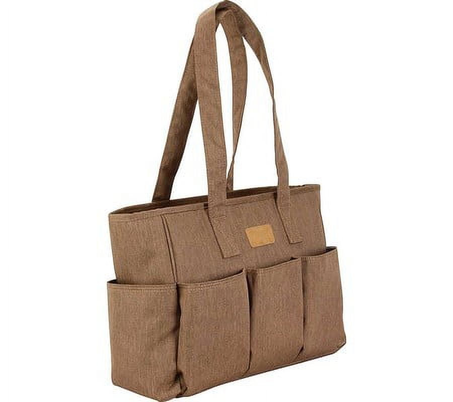 Kalencom Nola Tote Diaper Bag with Changing Pad & Stroller Straps, Toffee