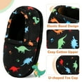 thumbnail image 4 of FUPPIA Boy's Slippers ​Memory Foam Dinosaur Slippers for Little Big Kids Toddler Slip on House Shoes Black Big Kid 2-3, 4 of 5