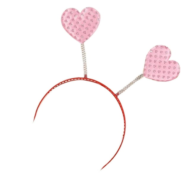 Diademas con purpurina en forma de corazón con resorte, accesorios antideslizantes para peinados, diademas, regalo de Navidad, adornos para boda Ropa, zapatos y accesorios Miscelánea cheque rosa Sonducket AP010383-04