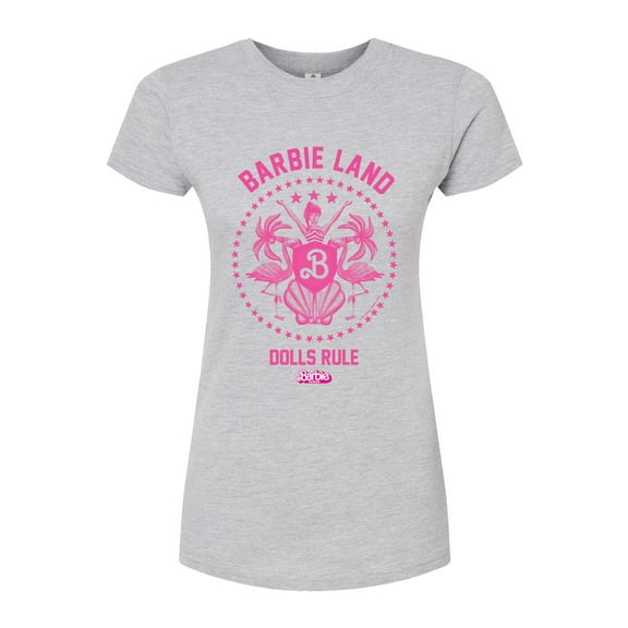 Barbie - Barbie Land - Dolls Rule - Juniors Fitted Graphic T-Shirt