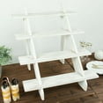 thumbnail image 2 of Efavormart 21" Rustic Whitewashed 4-Tier Wooden Ladder Shelf Dessert Display, Cascading Stair Step Cupcake Holder Stand, 2 of 11