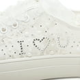 thumbnail image 7 of Elivandon 9996 Wedding Shoes Lace Bridal Sneakers 1.46" Platform Bride Tennis Shoes Sparkling Rhinestone Wedding Sneakers Color Ivory,Size 5 B(M) US/35 EU, 7 of 7