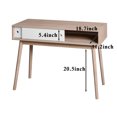 thumbnail image 6 of Tcbosik Makeup Vanity Desk with 2 Sliding Doors, Console Table with Wood Legs, Computer Desk for Small Spaces Hallway Living Room Bedroom, Natural Color (Chair Not Included), 6 of 10