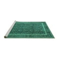 thumbnail image 2 of Ahgly Company Machine Washable Indoor Round Persian Turquoise Blue Traditional Area Rugs, 5' Round, 2 of 4