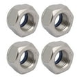 thumbnail image 1 of Unique Bargains 4pcs M14 x 1.5mm Pitch Metric Fine Thread 304 Stainless Steel Hex Lock Nuts, 1 of 4