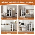 thumbnail image 6 of KZElegy 6 Cube Cabinet with Glass Door Bookshelf Storage Organizer,Anti-Tip Design,Glass Door Accent Cabinet,White, 6 of 7