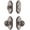 Antique Pewter, variant on Grandeur 827273 Arc Solid Brass Single Cylinder Keyed Entry Knobset And Deadbolt Combo