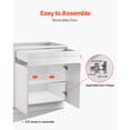 thumbnail image 2 of KFFKFF Unassembled Drawer Base Cabinet in White Shaker Style, Dimensions 36" W x 24" D x 34.5" H, Comes with Soft-Close Doors and Adjustable Shelf, Ideal for Home Office, 36-Inch Model with Drawer, 2 of 9