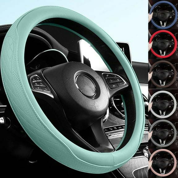 Non-slip Silicone Steering Wheel Cover, Thin Grip Design, Universal Fit 36-40cm, All-season Driving Comfort,Vsgery