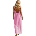 thumbnail image 7 of Vetsdori Women's Sundress Maxi Dresses Plaid Slip Dress Backless Sleeveless Pink Summer Tank,Pleated Cotton Linen Crew Neck Dresses for Women Mujer, 7 of 7