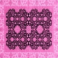thumbnail image 1 of Ahgly Company Indoor Square Oriental Pink Traditional Area Rugs, 6' Square, 1 of 4