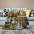 thumbnail image 2 of COMIO Super Soft Flannel Blanket (Universal 1) Cute Bunny White, 2 of 6