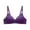 Purple, variant on Honeeladyy Sales Women's Bra Soild Wire Free Underwear One-Piece Bra Everyday Small Cup Underwear