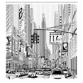 thumbnail image 5 of Ambesonne NYC Shower Curtain, Street of New York Urban Sketch, 69"Wx75"L, Charcoal Grey and White, 5 of 5