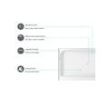 thumbnail image 6 of Elegant Kitchen & Bath STY01-C4836 48 x 36 in. Single Threshold Shower Tray Center Drain, Glossy White, 6 of 10