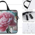 thumbnail image 3 of AWERP Peony Flower Laptop Sleeve Carrying Bag Diving Fabric Laptop Bag 15inch, 3 of 5