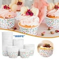 thumbnail image 3 of 100*Disposable Dessert Bowls Clearance! 100 Pcs Fluted Tube Pan Liner Nonstick Greaseproof Heat Paper Cake Pan Liners for Pie Scone Pineapple Disposable Cake Pan Liner, 3 of 5