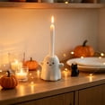 thumbnail image 3 of Eolstice Halloween Ghost Ceramic Candlestick, Cute Ghost Candle Holder, Home Desktop Decoration, Spooky Table Centerpiece for Halloween Party Decor, 3 of 5