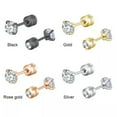 thumbnail image 4 of QQTDFG Stud Earrings for Women Men Cartilage Piercing Jewelry Cubic Zirconia-Silver-3mm, 4 of 9