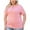 #2 Coral, variant on VDJ Women Dressy Tops Summer Short Sleeve Plus Size Casual Light Weight Oversize Fashion Pink Blouses Size 3XL