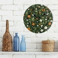 thumbnail image 3 of Yayeee 10" Wall Clock Battery Operated Quartz Round Silent Non-Ticking Home Decor,Green Flowers Pattern, 3 of 6