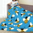 thumbnail image 4 of Yiaed Flying Bees Pattern Fleece Throw Blanket,Fleece Throw Blankets for Couch & Bed All Season Use -60"x50", 4 of 5