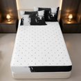thumbnail image 4 of Erosebridal Aesthetic Minimalist Zipper Full Size Comforter Sets with Fitted Sheet and 2 Pillowcases, Black Gray Zipper Bedding Set, Reversible, 4 of 7