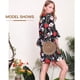 thumbnail image 5 of Bolso de hombro de paja para mujer, bolso de playa, bolso cruzado para mujer con borlas, bolso de rafia tejido, bolso de playa de verano, bolso de compras redondo para viajes, trabajo,, 5 of 5