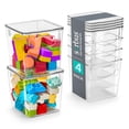 thumbnail image 1 of Sorbus Large Storage Clear Containers with Lids Toy Bins and Organizers, Small - 4 Pk, 1 of 6
