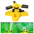 thumbnail image 2 of 3 Arms Lawn Water Sprinkler Irrigation System Automatic Adjustable Rotatable Large Area Garden Tool for Lawn yellow, 2 of 7