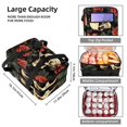 thumbnail image 3 of Rose Double Layered Insulated Refrigerated Lunch Bag with Two Compartments, Large Capacity, and Handheld Carry - 7.1x11.4x16.1 Inches, 3 of 6