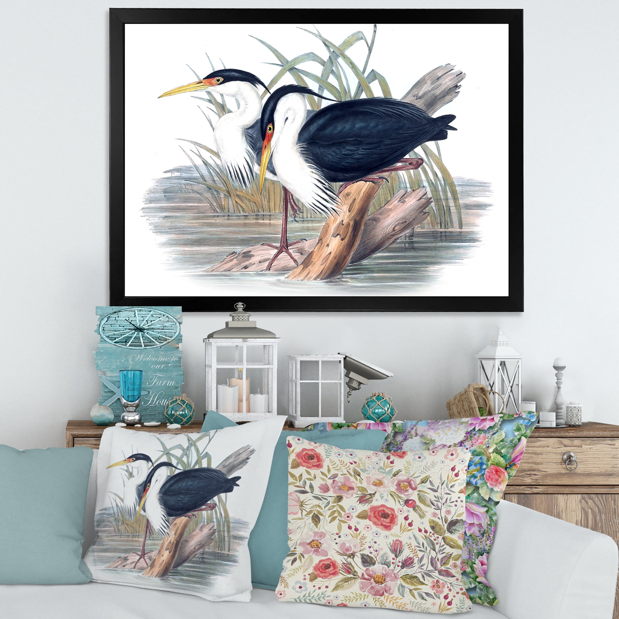Designart 'Ancient Bird Life II' Traditional Framed Art Print