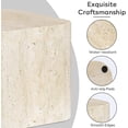 thumbnail image 3 of LAZZO Nesting Coffee Table Set of 2, Modern Wooden Coffee Table & End Table, Small Side Tables for Living Room, Bedroom & Apartment, Beige, 3 of 8