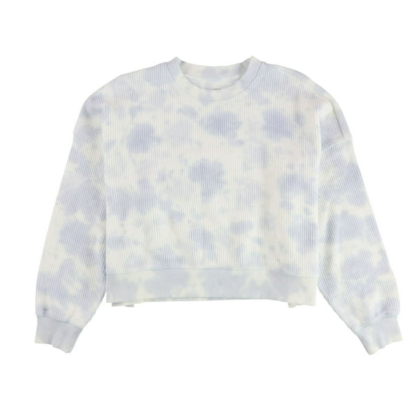 American Eagle Womens Tie-Dye Crew Neck Sweatshirt, Blue, Small