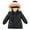 Black, variant on SGFCWSX Kids Furry Hooded Mid-Length Puffer Coat Girls Winter Warm Jacket with Pockets Pink Size 6 Years