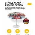 thumbnail image 2 of nqOlkjepod 4th of July Round Tablecloth, Fitted Table Cover with Elastic for 45"-54" Round Tables, Spring Floral Red US Flag Rustic Independence Day Table Cloth Dinning Party Waterproof Tablecloths, 2 of 6