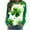 STP258-Green, variant on St Patricks Day Raglan Shirt Women Cute Leprechaun Graphic Top Cartoon Gnome Holiday Long Sleeve Casual Tee Green,M