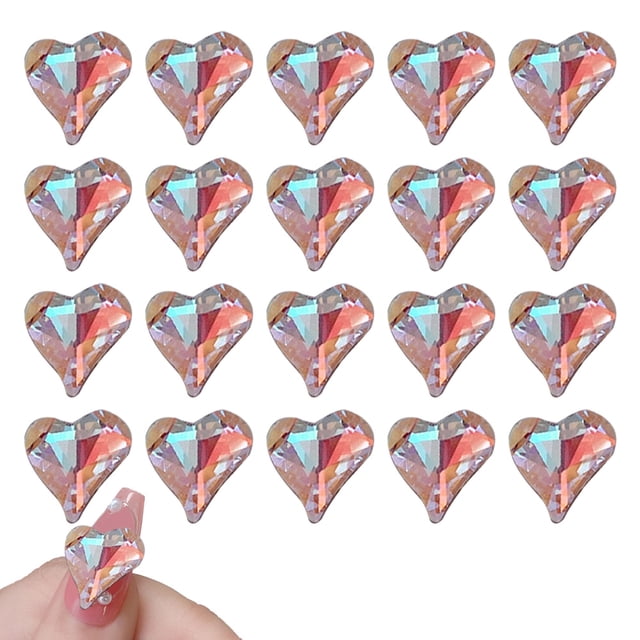 Kit de diamantes de imitación para uñas, 20 piezas, diamantes de imitación para decoración de uñas, gemas de diamante para decoración de uñas, joyas, manualidades, ropa