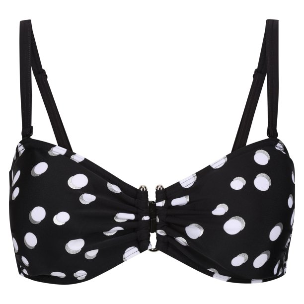 Regatta - Top de Bikini Aceana III Lunar para Mujer (Negro, Blanco)